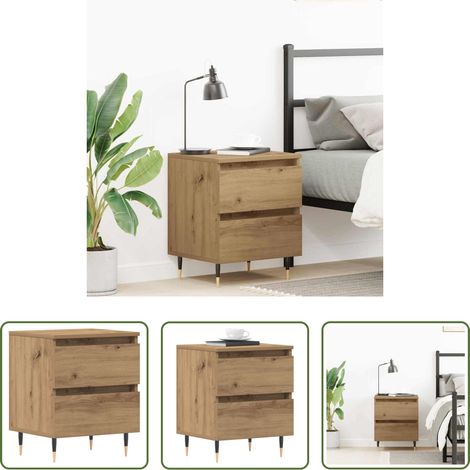 Holzwerkstoff - Nachttisch Artisan-Eiche 40 x 35 x 50 cm Holzwerkstoff (1/5)