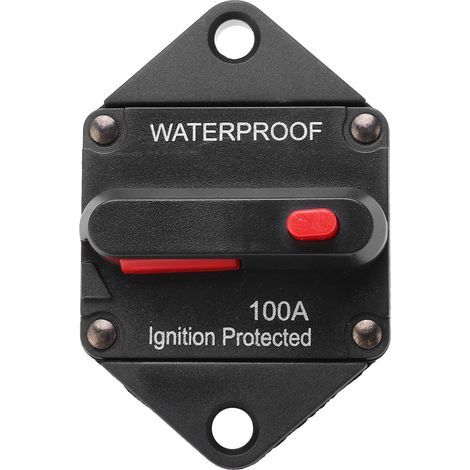 32V DC circuit breaker with manual reset, waterproof, for car, boat, truck, bus, camper van, quad, 100A (1/5)