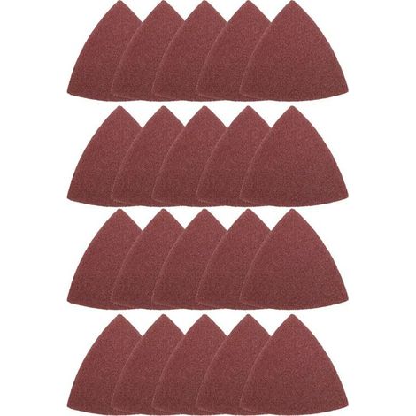 Dreieck-Schleifpapier 80 mm, 20-tlg.10x P80, 5x P120, 5x P240 (1/4)