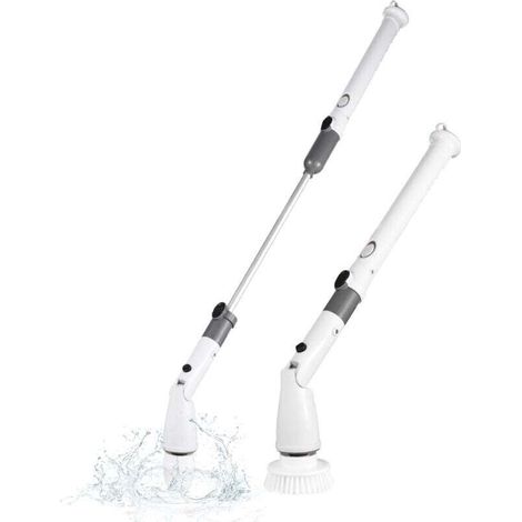 in 1 Electric Cordless Handheld Cleaning Brush with Adjustable Extension Handle, 6 Brush Heads, 1200mAh Battery for Kitchen, Bathroom, Wall, Window, Floor MUMU (1/4)