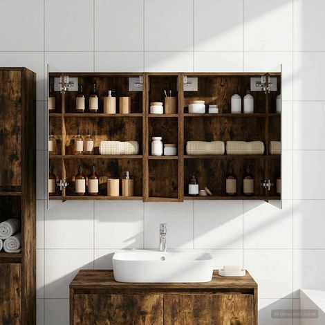 vidaXL Juego de Muebles de Baño 3 uds. 120 x 14,5 x 70 cm (1/5)