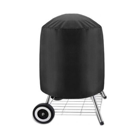 runde, wasserdichte Grillabdeckung für den Außenbereich, 58 x 77 cm, schwarz (58 x 77 cm) (1/4)