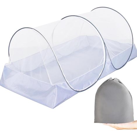 Moustiquaire de lit 200 x 100 x 73 cm, moustiquaire pop-up, tente de lit, tente de lit pliable pour enfants, bureau, camping en plein air, facile à ranger et à transporter (1/5)