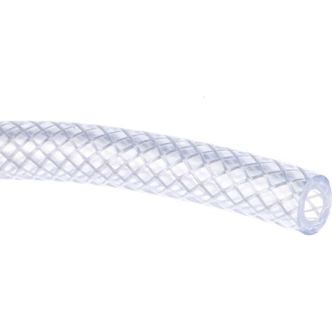 Tube flexible PVC renforcé, Ø 6.3mmx11.5mm, 25m, pour Produit chimique, Air comprimé, Alimentation, Liquide, Eau ( Prix pour Bobine de 25 Mètres )