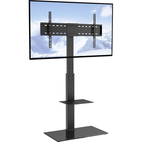 Support TV Pivotant pour Télévisions de 81,3 à 216 cm, Meuble TV sur Pied, Portable et Réglable en Hauteur, Capacité de Charge de 45 kg, Max VESA 400x800 mm, pour Salon Maison Bureau Classe (1/5)