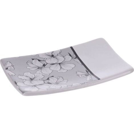 Portasapone in dolomia stampata - sfondo grigio - Tendance