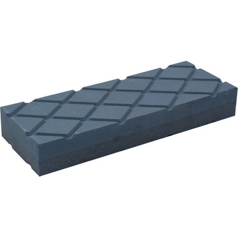 Piedra de afilar de carburo de silicio negro de doble cara con ranuras y corte de diamante para nivelar y corregir las marcas de afilado. (1/5)
