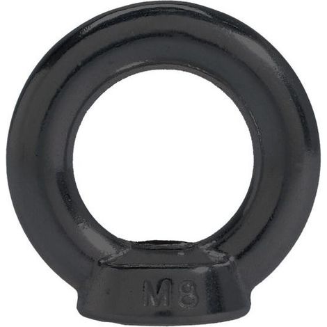 Ecrou à Anneau de levage M10 Inox A4 Noir