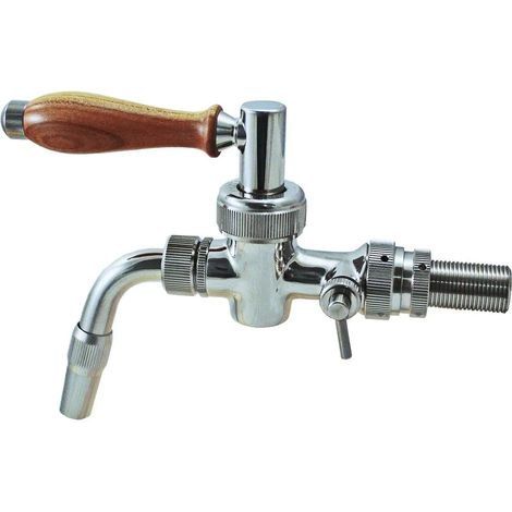 Rubinetto birra con compensatore, rubinetto birra Lindr Side Pull Nostalgie - Acciaio inossidabile (1/2)