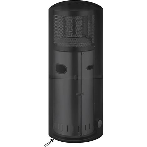 Housse de protection imperméable et résistante pour chauffage de terrasse – Tissu Oxford coupe-vent et anti-UV pour chauffages de jardin à gaz, ronde (50 x 50 x 120 cm, noir) (1/5)