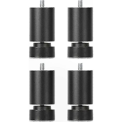 Support de meuble robuste avec pieds métalliques réglables et connexion filetée M10, noir, 10 cm. (1/5)