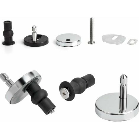Abattant de toilettes, fixations pour abattant de toilettes à charnières, accessoires de fixation pour abattant de toilettes, 1 paire (1/5)