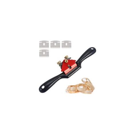 Hobelhobel Holzhandhobel, Holzbearbeitungshandwerkzeug, 9'' verstellbarer manueller Hobelhobel mit 4 Klingen - Crezuo