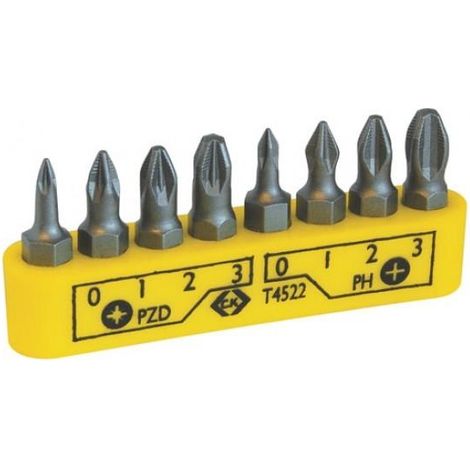 CK T4522 juego de puntas de atornillar amarillo 8 piezas