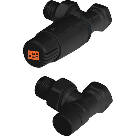 Satz Eckventile 1/2“ x 1/2“ für LUXRAD-Heizkörper, schwarz 9005 MAT