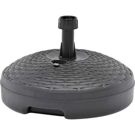 vidaXL Umbrella Base Sand/Water Filled 20 L Anthracite Plastic Rattan (1/5)