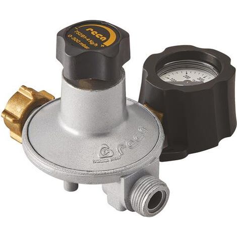 Blanc Habitat – Détendeur gaz propane réglable 4kg/h – Manomètre intégré – Pression alimentation 2-19.3 bar – Sortie mâle 20x150 (1/2)