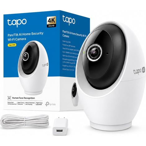 4K Camera Interieur WiFi 360° Reconnaissance IA Faciale Intégrée,C260 (1/5)