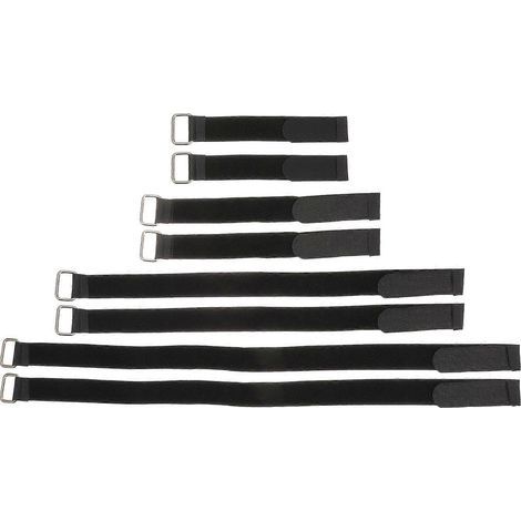 Set mit 8 selbstklebenden Nylon-Aufbewahrungsbändern für Werkzeug und Organisation – Schwarz (1/4)