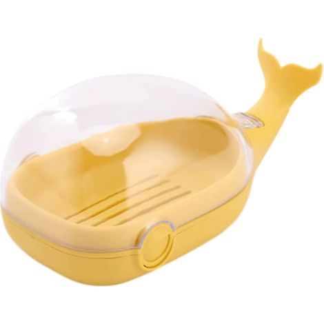 Simple Porte-Savon Animal Mignon Porte-Savon avec Couvercle Porte-Savon avec récipient à Savon à étanchéité Solide avec Couvercle étui à Savon de comptoir Facile à Nettoyer (1/5)