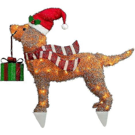 Décoration lumineuse de Noël extérieure, animaux 3D mignons illuminés pour Noël, décoration intérieure et extérieure avec lumière LED blanc chaud pour jardin. (1/2)