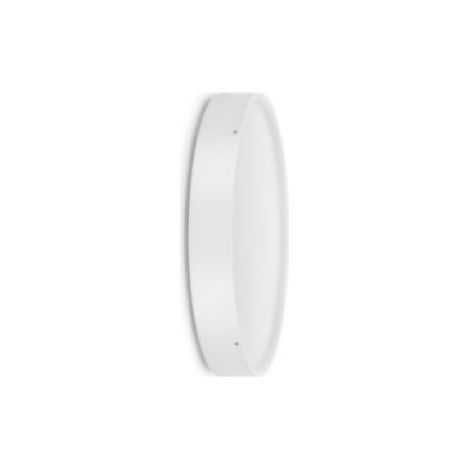 Plafoniera led da parete e soffitto per interni bianco ral 9010 4000k ip20 20w 1200 lm cri80 lombardo ll144000n (1/4)