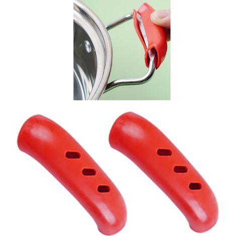 Topfüberzug [2 Stück] Hitzebeständiger, rutschfester Thermoplast für Kochtöpfe und Suppentöpfe (1/5)