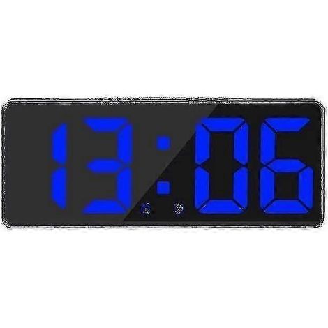 Grande horloge murale numérique intelligente, compatible avec le contrôle par application, l'activation vocale, la fonction snooze et l'affichage de l'heure et de la date. (1/5)