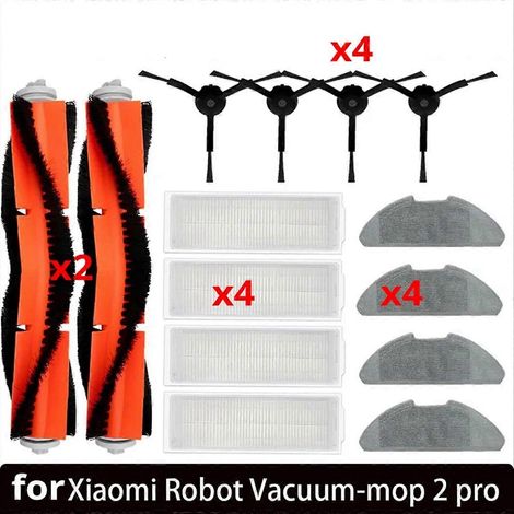 Accessoires pour aspirateur robot laveur 2 Pro/Lite MJST1SHW MJSTL : filtre HEPA, chiffon de nettoyage, brosse latérale principale (1/5)