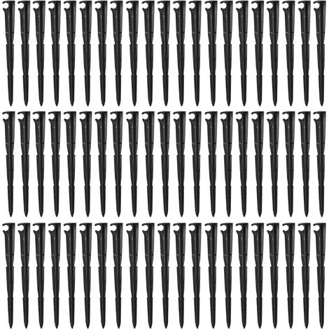Lot de 50 Piquet, fixation sol, tuyau irrigation, goutte-à-goutte, diamètre 4/7mm, jardin
