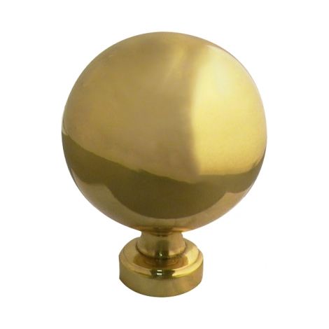 Ouvre&Déco – Boule de finition en laiton poli brillant diamètre 85 mm – Accessoires fournis pour installation – Élégante pour rampe d'escalier