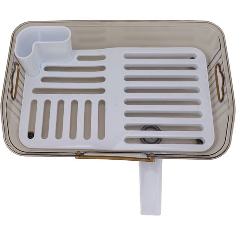 Égouttoir à vaisselle multifonctionnel en PP, gain de place, hygiénique et facile à nettoyer pour l'évier de la cuisine (1/5)