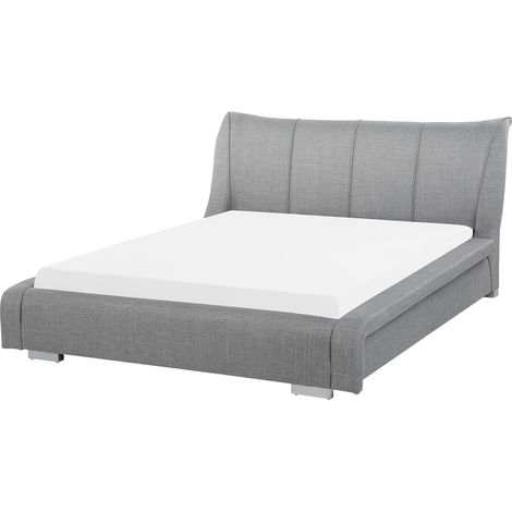 Wasserbett Stoff NANTES 140 x 200 cm Hellgrau (1/5)
