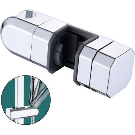 Support de pommeau de douche, ajustement universel pour barre coulissante de 15 mm et 30 mm, hauteur et angle réglables (1/4)