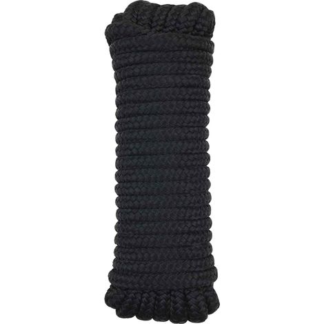 Corda da Barca 6 m 1 Nero Poliestere vidaXL