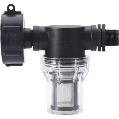 Récupérateur d'eau de pluie - Réservoir de 1 000 litres avec filtre, raccord pour tuyau d'arrosage S60 x 6 3/4" (24 mm x 20 mm)