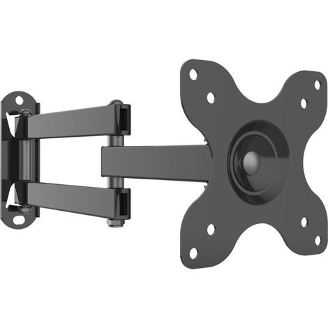 Support mural pour téléviseur, bras d'extension articulé pour écran LCD 15", inclinable et pivotant, compatible avec la plupart des écrans plats LED de 13 à 32 pouces, noir (1/4)