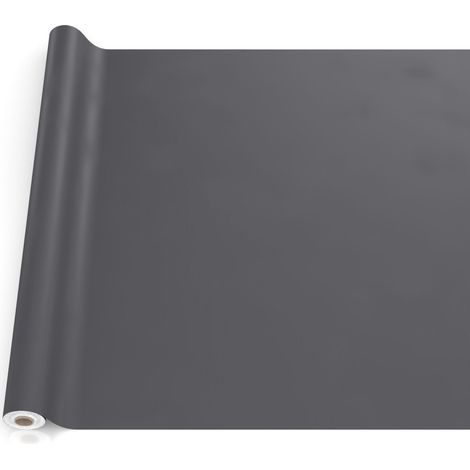 Nappe en Toile cirée, Lavable, pour Table de Jardin, extérieur et intérieur, Bord coupé, Anthracite, 200 x 140 cm (1/5)