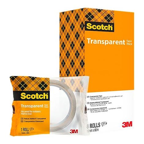 Ruban adhésif Scotch 19 mm x 66 m transparent (1/2)
