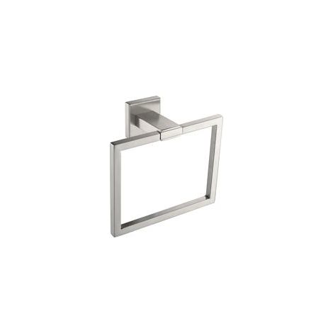 Anneau porte-serviettes mural en acier inoxydable, 260 x 16 x 75 mm, argent – (1/5)