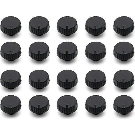 Lot de 20 capuchons fins pour potentiomètres 12x6mm, réglage du volume et de la puissance des amplificateurs (1/5)
