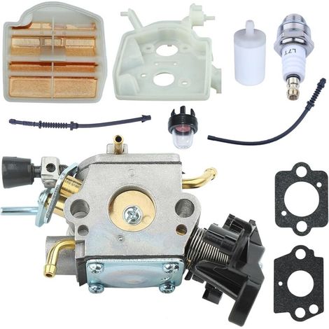 Kit carburateur compatible Husqvarna 445, 450, 445E, 450E – avec filtre à air et bougie d’allumage inclus