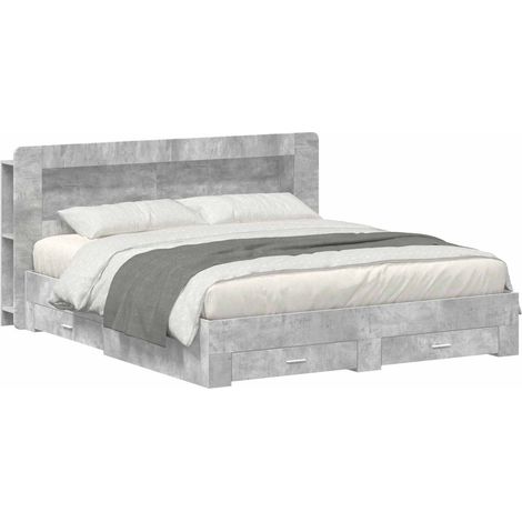 Estructura de cama con almacenamiento Gris Hormigón vidaXL (1/5)