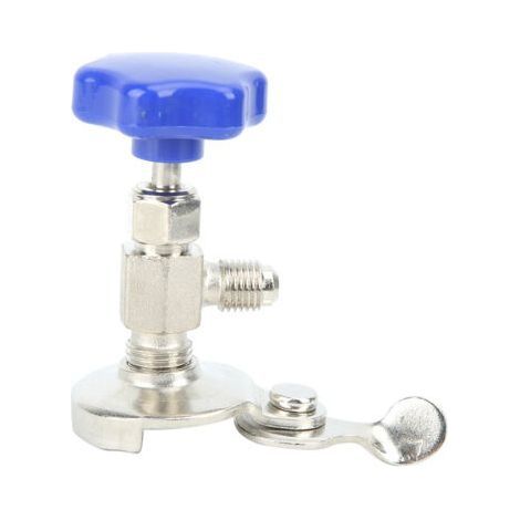 Outil de réparation pour climatisation automobile : ouvre-bouteille de réfrigérant avec valve de distribution 337B R12 R134A (1/5)