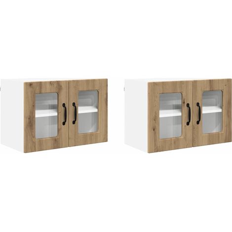 Meuble mural de cuisine,Armoire de cuisine 2 pcs Chêne artisanal 60 x 31 x 40 cm CFW58253 (1/5)