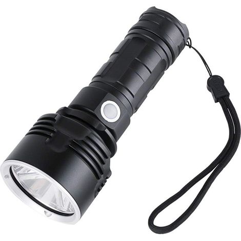 Leistungsstarke 200.000 Lumen Taschenlampe, 80W wiederaufladbare LED-Taschenlampe, wasserdicht, extrem hell, 3 Modi für den Einsatz im Freien (1/5)