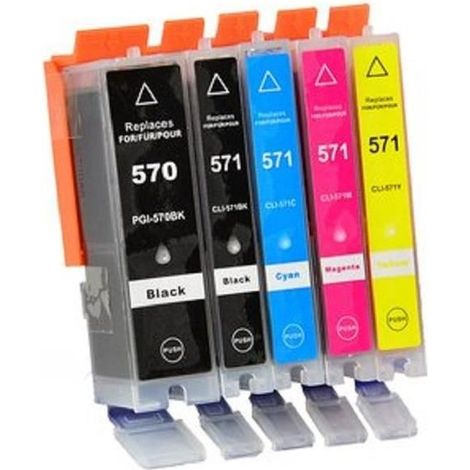 Cartouches d'encre compatibles pour Canon MG et MG PIXMA - ENCRE DE FRANCE - PGI 570 XL Black, CLI 571 XL Color