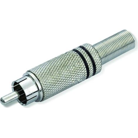 RCA-Stecker vernickelt SCHWARZ