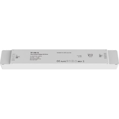 Transformateur LED 220V 12V 150W 12,5A TRIAC Dimmable / Push Dim - SILAMP
