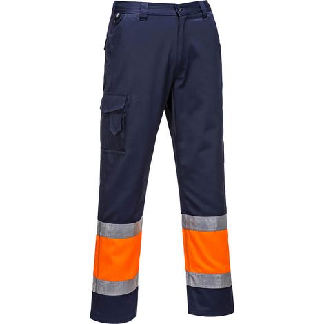 Kampfhose Hi-Vis Bicolore - XXL - Orange/marine - Portwest